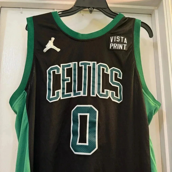 Jayson Tatum Boston Celtics Vista Print Icon Edition Swingman Jersey Black - Picture 2 of 6